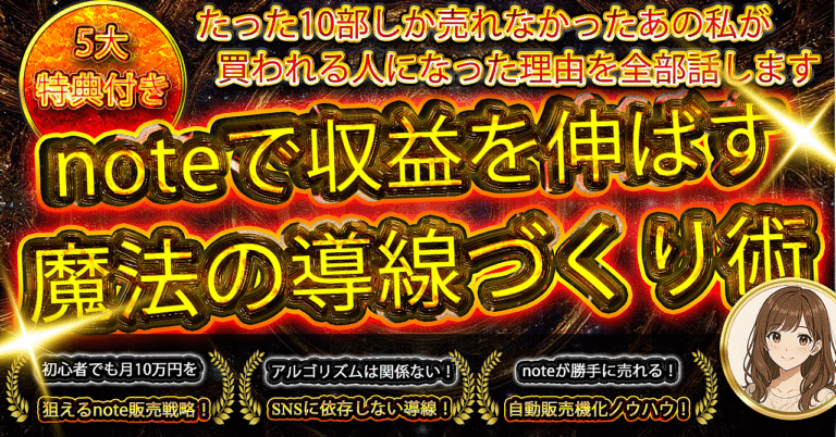 noteで収益を伸ばす 魔法の導線づくり術