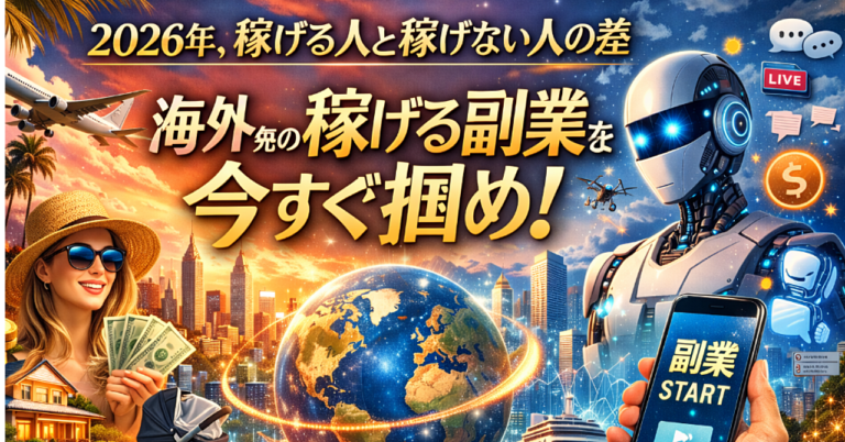 「2026年、稼げる人と稼げない人の差」は“海外トレンド”を見てるかどうかで決まる